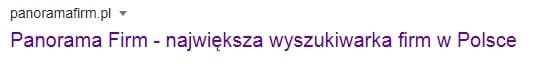 Przykładowy Meta Title w wynikach wyszukiwania Google