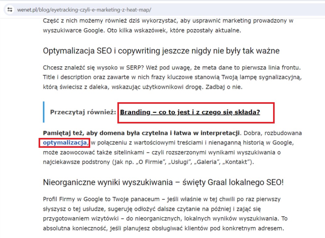 Linki wewnętrzne WeNet.pl